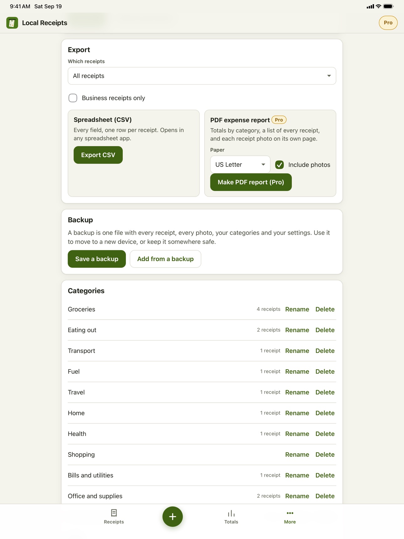 Screenshot 10 of Local Receipts: Track Expenses