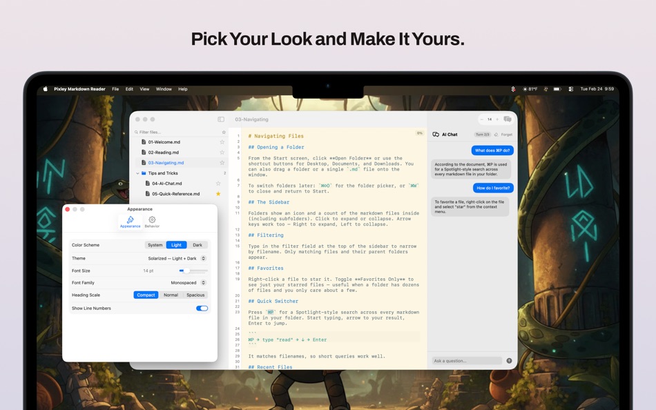 #3. Pixley Markdown Reader (macOS) โดย: Jose Duarte