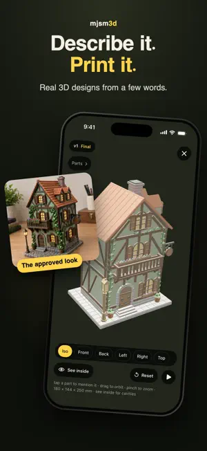 mjsm3d: AI 3D Print Design screenshot 1