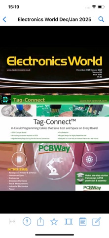 Electronics World magazine screenshot