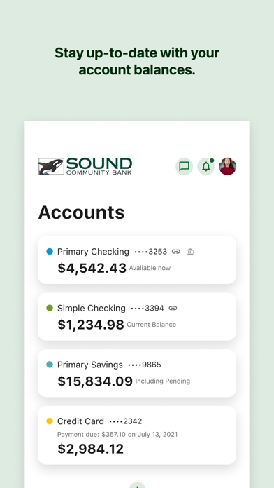 Sound Community Bank Mobile iPhone screenshot 2 - Finance app