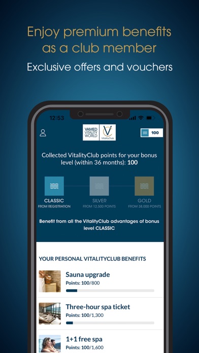 VAMED VitalityClub app Screenshot