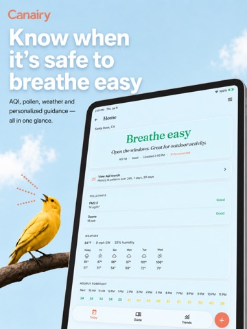 Canairy: Air Quality Alerts ipad screenshot 3
