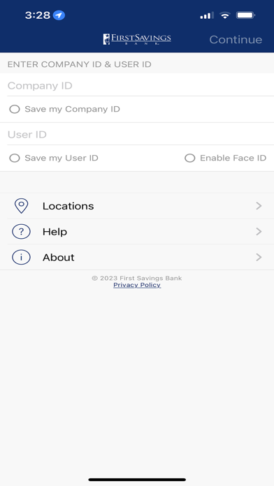 First Savings Bank Bus. Mobile Screenshot