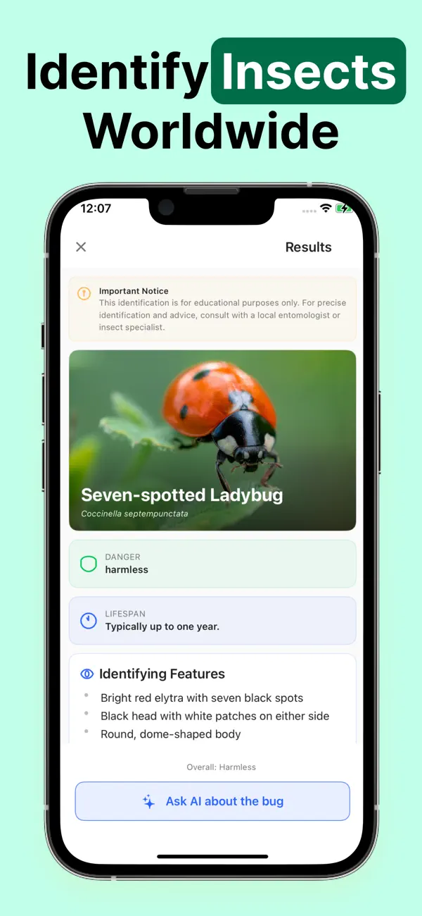 #3. Bug Bite Identifier: AI Scan (iOS) Ved: Juyana Islam