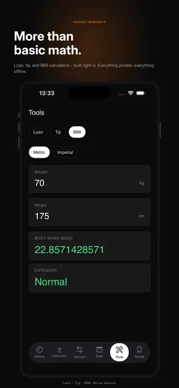 Pocket MiniCalc screenshot 1 of 3