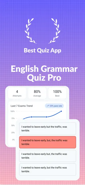 English Grammar Pro Quiz screenshot 1