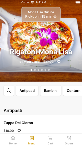 Mona Lisa Cucina iPhone screenshot 2 - Food & Drink app