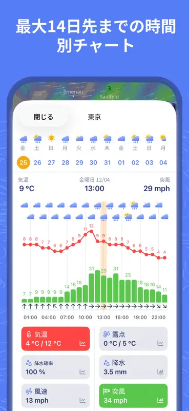 Ventusky：天気 & 雨雲レーダー screenshot 5 of 10