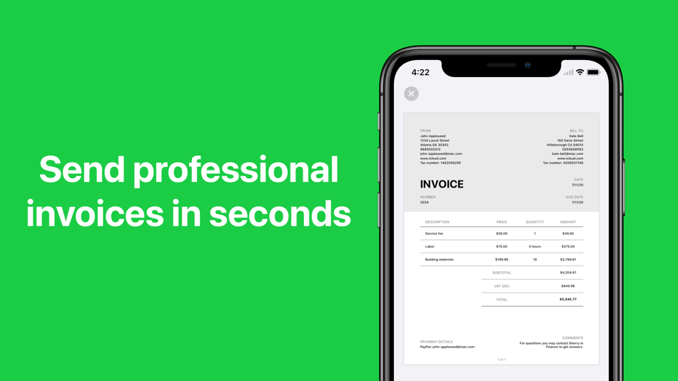#1. Invoice.app: Invoice Maker (macOS) 由: Stojanowski Consulting Ltd