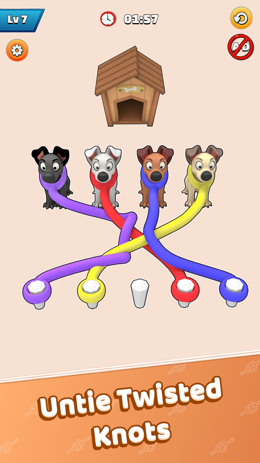 #5. Twisted Strap – Thread Busters (iOS) Podle: Muhammad Haroon Mehmood