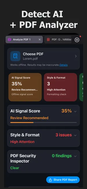 PDF Compare & AI Detector screenshot 3