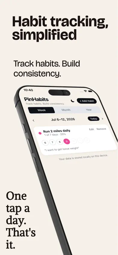 pinHabits screenshot 1