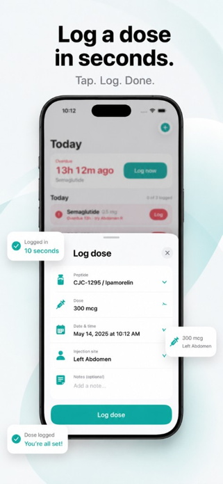 Peptide Tracker - Stackr Screenshot 2 of 5