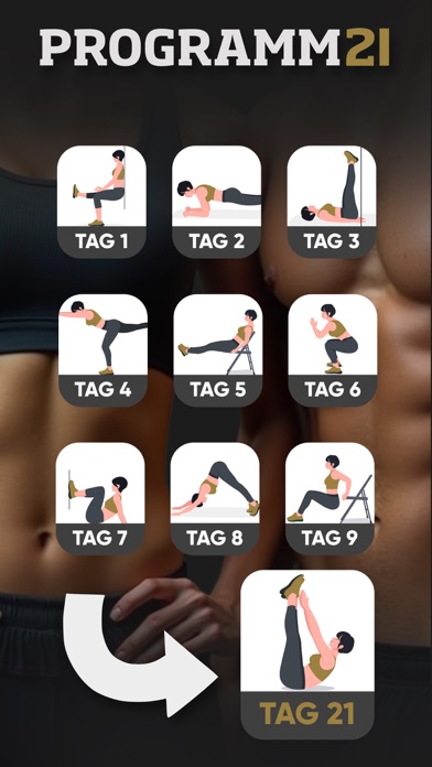 Screenshot #1 pour Programm 21: Workouts zuhause
