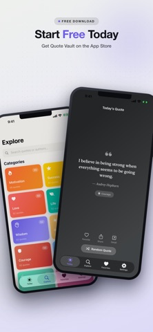QuoteVault iPhone screenshot