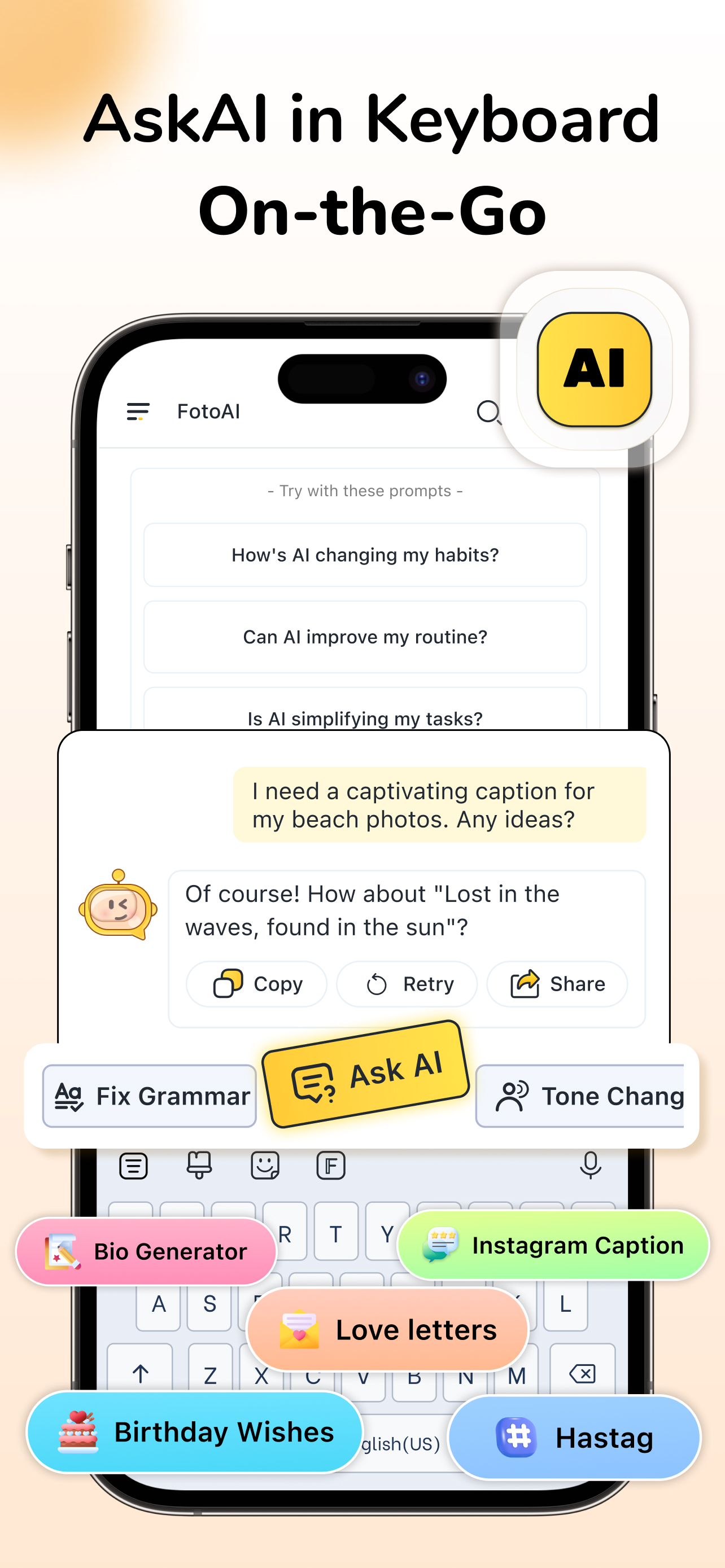 FotoAI: Custom Keyboard, Emoji