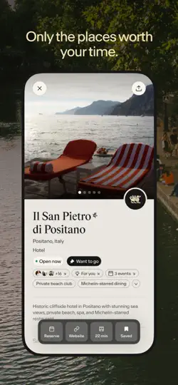 Screenshot von Places: Curated Travel Guide auf dem iPhone 3