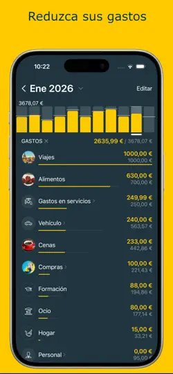 Captura de pantalla de Money Pro en iPhone 4