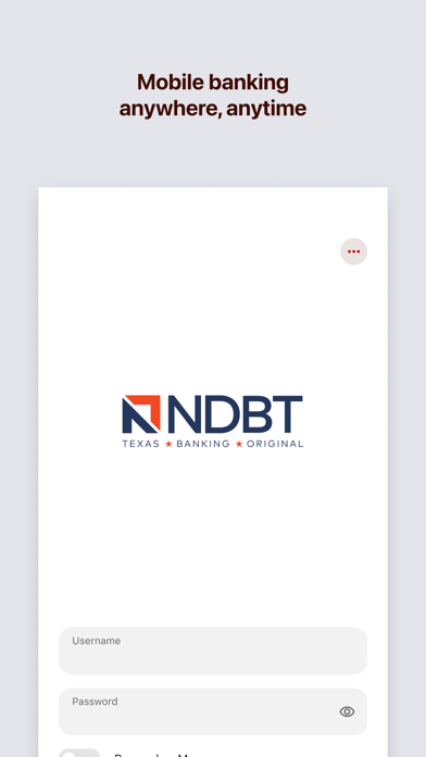 NDBT Mobile Banking Screenshot