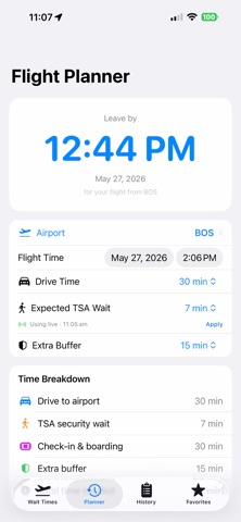 TSA Wait Times screenshot