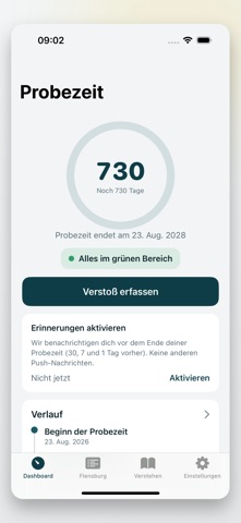 Probezeit: Fahranfänger iPhone screenshot