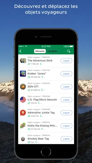 Capture d'écran de Geocaching® sur iPhone 6