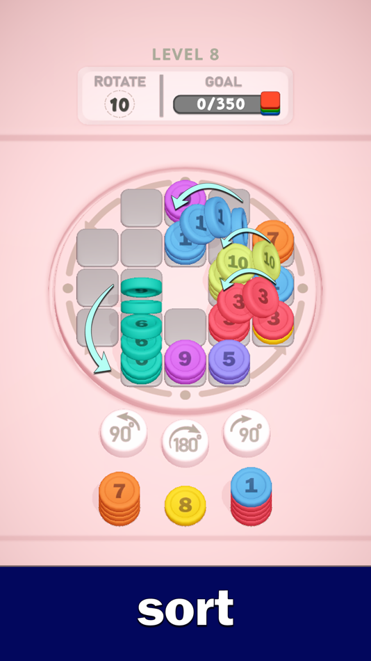 #4. Coin Drop Sort (iOS) 来自: berna kokbiyik