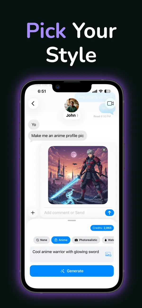 Screenshot #2 pour AI Image Gen for Messages