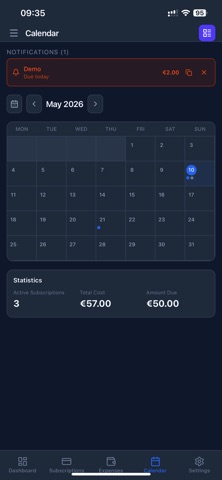 Subly Money Tracker screenshot