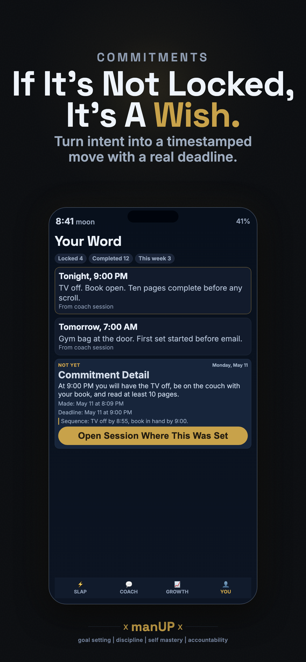 manUP Coach — Built for Men