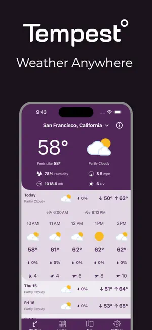 Tempest Weather iPhone screenshot 1