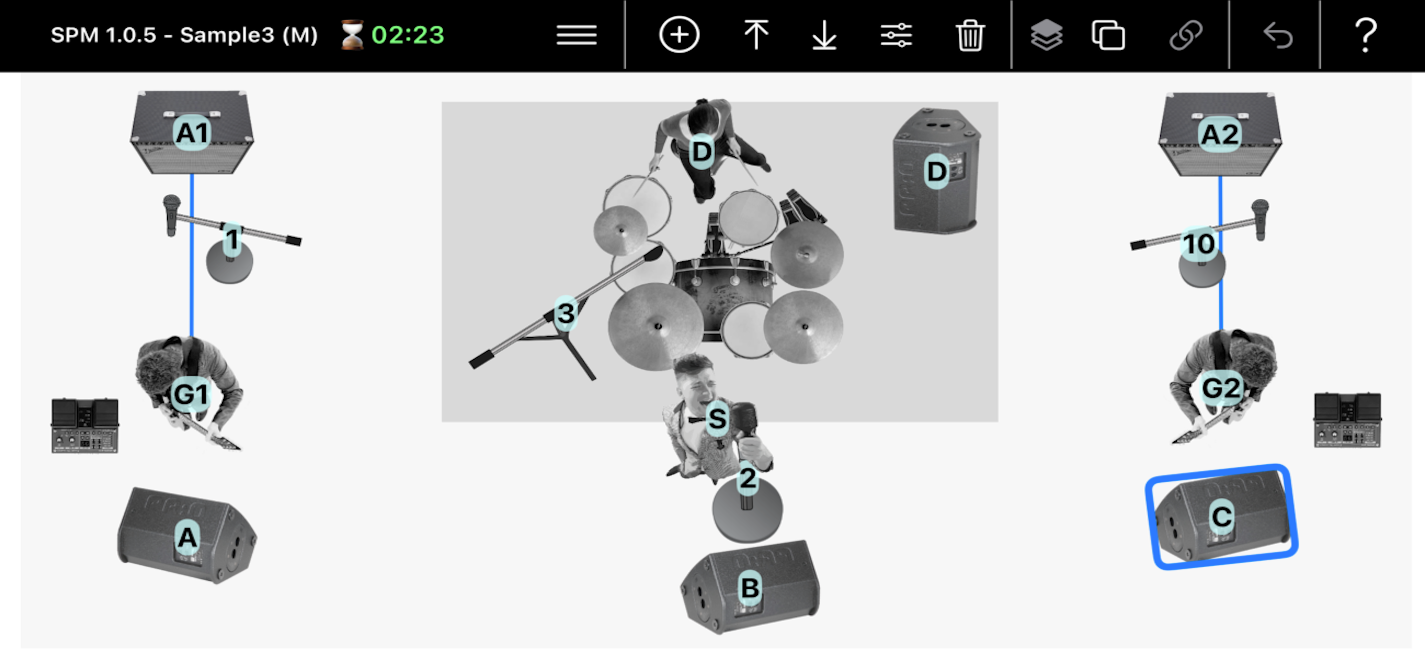 Stage Plan Master–Band Setup