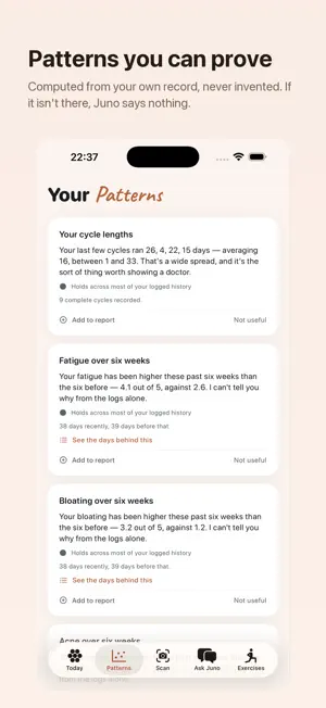 PCOS Juno: Symptom Tracker App screenshot 4