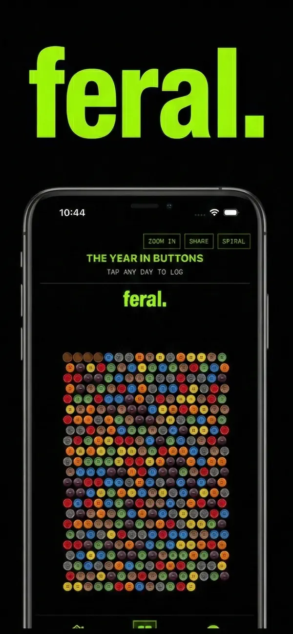 Screenshot #1 pour 365 buttons journal - feral.