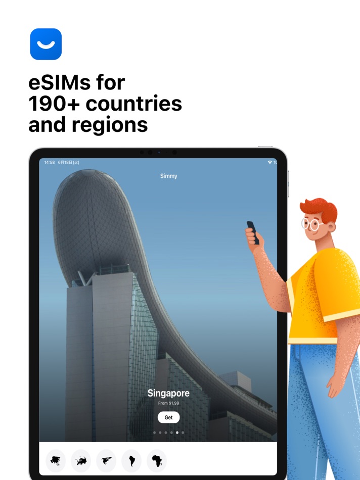 #1. Travel eSIM from $1.99 | Simmy (iOS) 由: GIKI K.K.