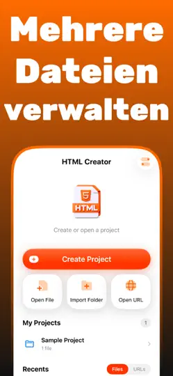 Screenshot von HTML Creator - Editor & Viewer auf dem iPhone 4