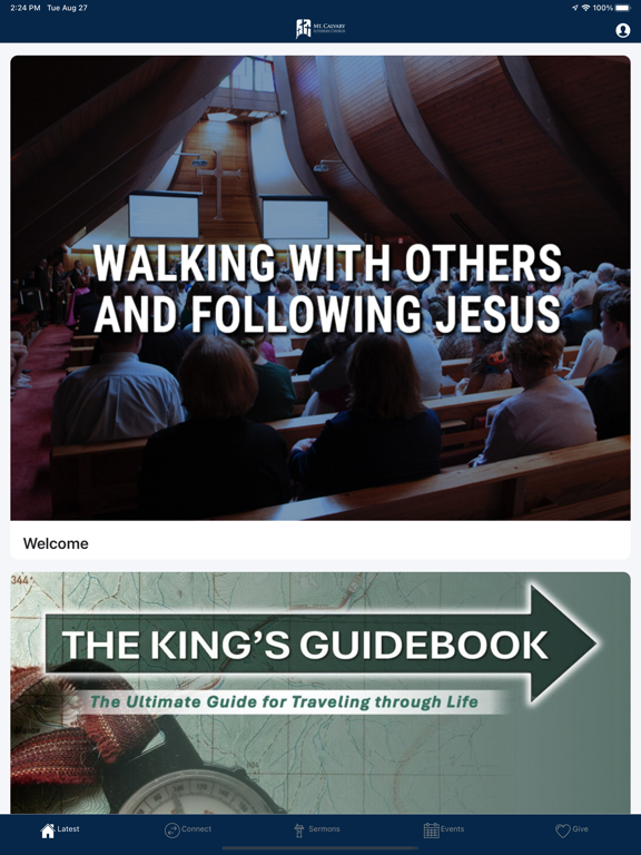 Mt. Calvary Lutheran Church iPad screenshot 1 - Lifestyle app