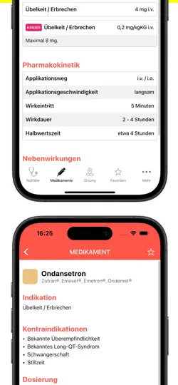Screenshot von Rettungsdienst App auf dem iPhone 4