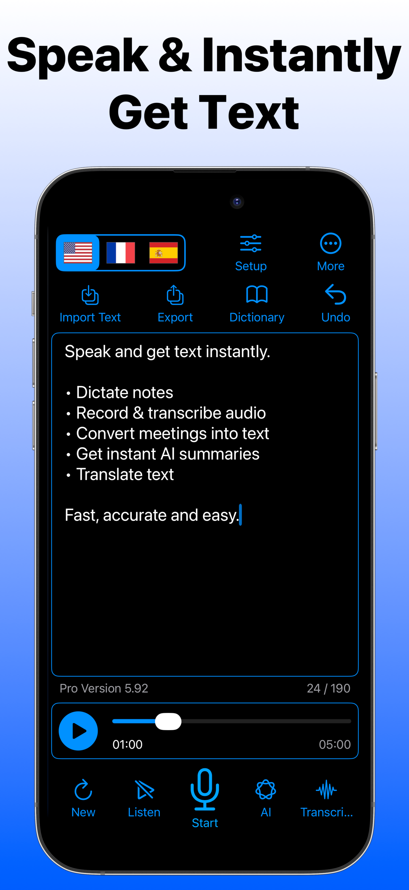 Speech to Text Dictation AI
