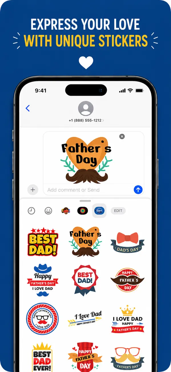 Screenshot #2 pour Father's Day Stickers 2026