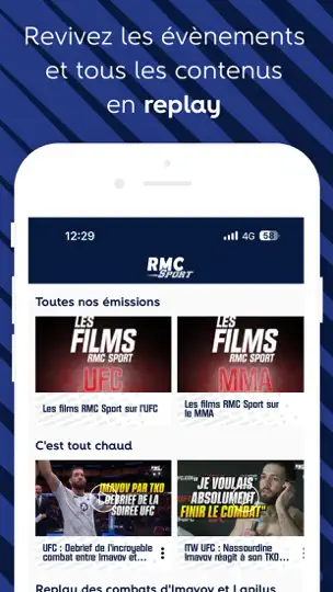 Capture d'écran de RMC Sport – Live TV, Replay sur iPhone 5