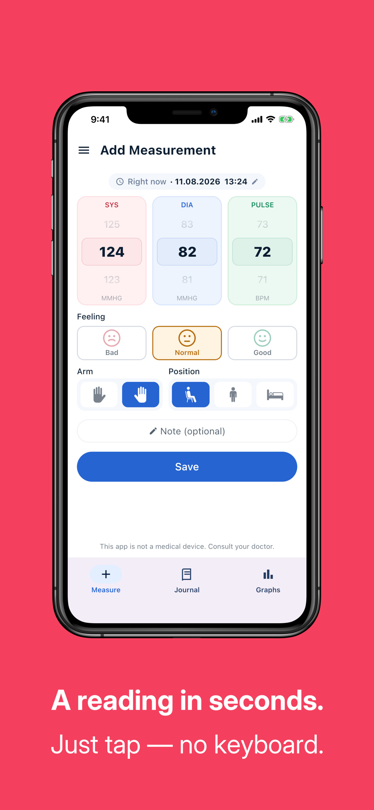 Blood Pressure Diary & Reports screenshot 3