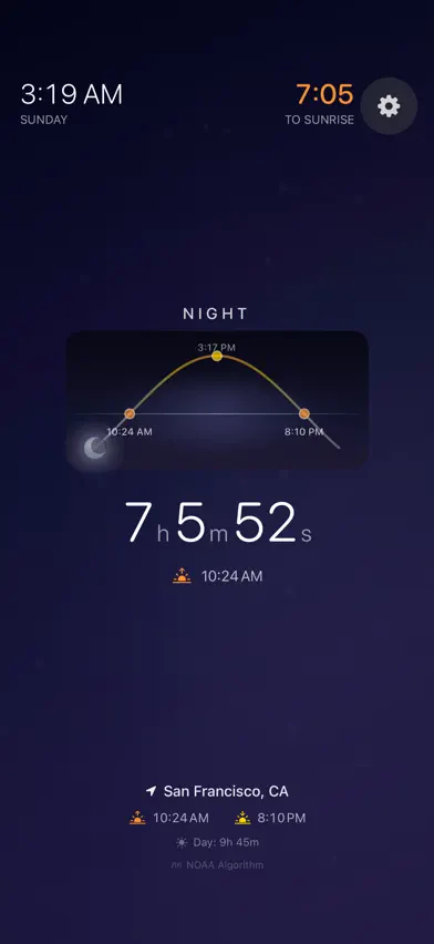 Risetide: Sun Clock screenshot 1