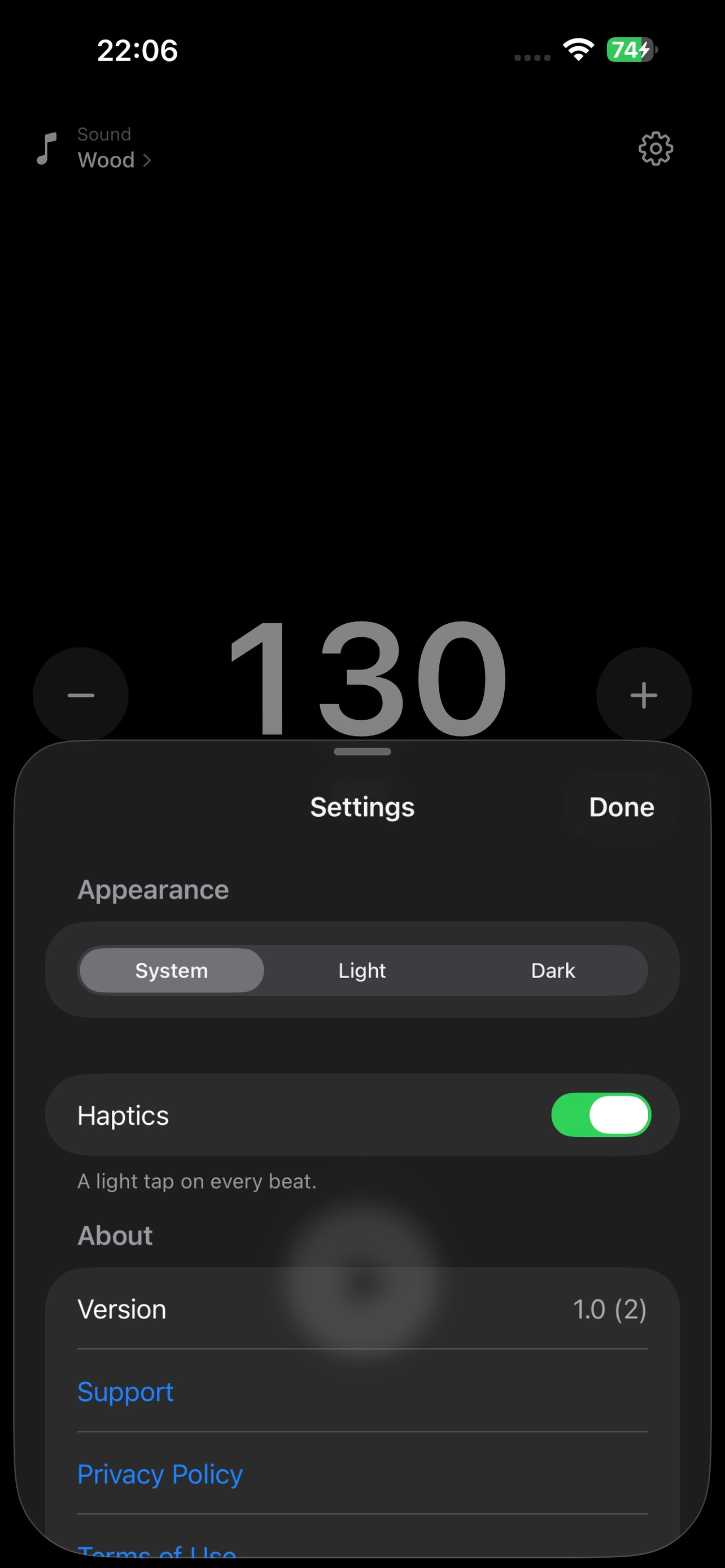Screenshot 4 of The Simplest Metronome