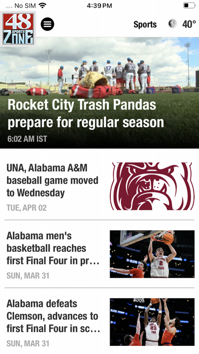 48 Sports ZONE Screenshot