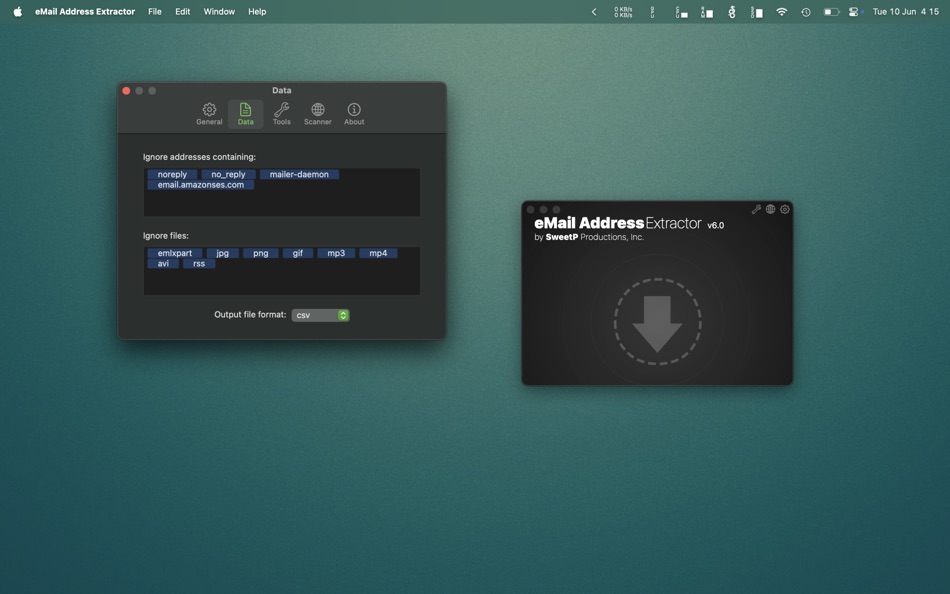 #5. eMail Address Extractor (macOS) De: SweetP Productions, Inc.