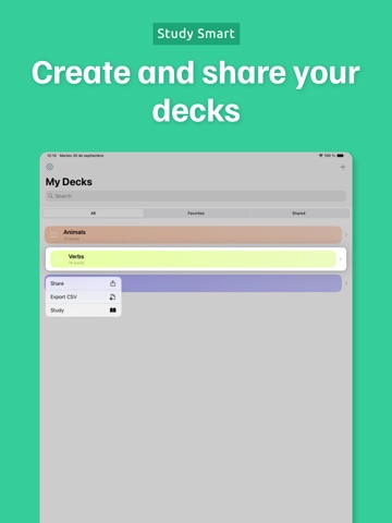 FlashCards - learn languages iPad screenshot