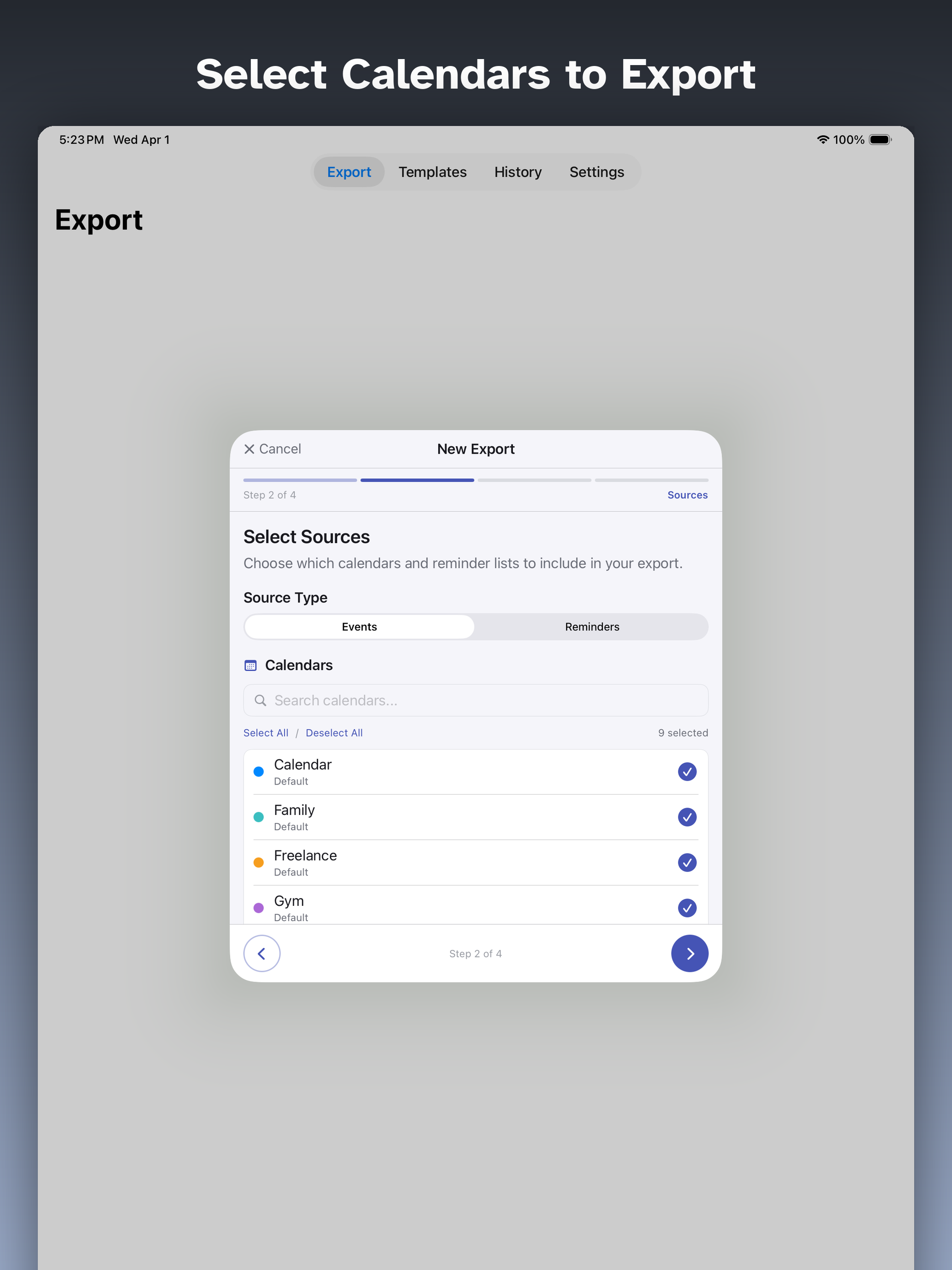 CalXPort - Calendar Export