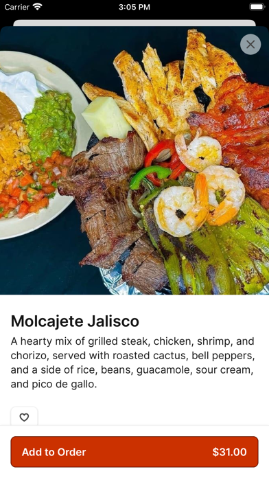 Taqueria Jalisco Midland iPhone screenshot 3 - Food & Drink app